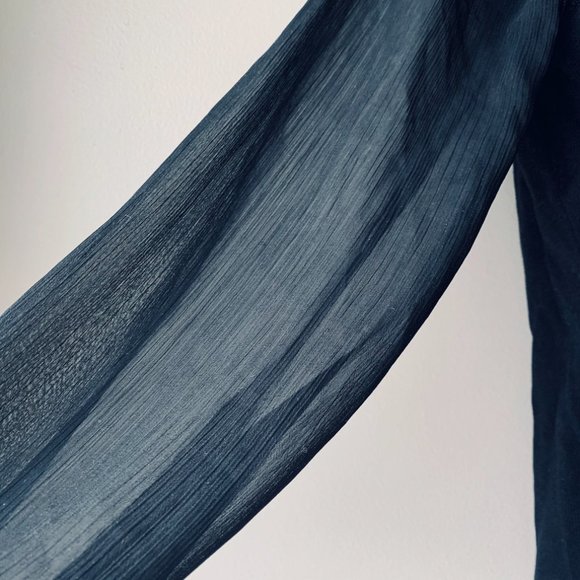 🇺🇸 ANNE KLEIN black sweater with chiffon bow size M - Picture 11 of 16